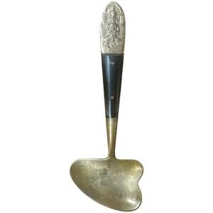 Gold  Color Siam Brown Handle Brass Jelly Sugar Honey Spoon